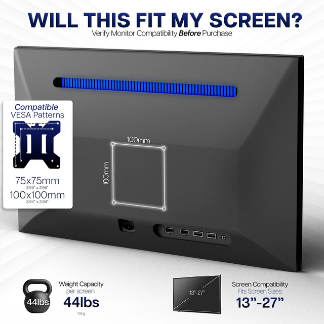Alt view image 3 of 7 - Black Fold-up Ceiling Mount for 13-27 in Flat Screens, MOUNT-M-FD27 Solid Steel, Manual Folding Ceiling Mount, Tilt Roof, Under Cabinet Mount for LCD TVs and Monitors