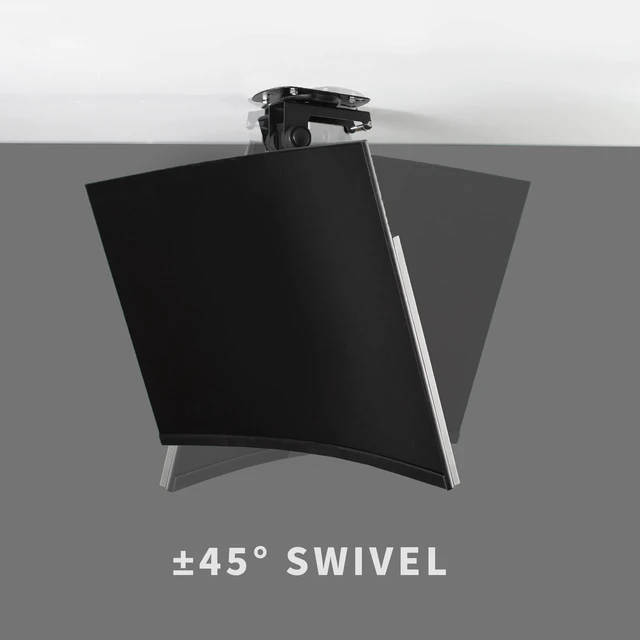Alt view image 6 of 7 - Black Fold-up Ceiling Mount for 13-27 in Flat Screens, MOUNT-M-FD27 Solid Steel, Manual Folding Ceiling Mount, Tilt Roof, Under Cabinet Mount for LCD TVs and Monitors