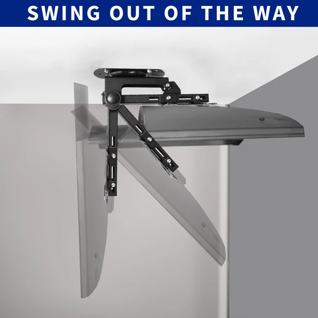 Alt view image 5 of 7 - Black Fold-up Ceiling Mount for 13-27 in Flat Screens, MOUNT-M-FD27 Solid Steel, Manual Folding Ceiling Mount, Tilt Roof, Under Cabinet Mount for LCD TVs and Monitors