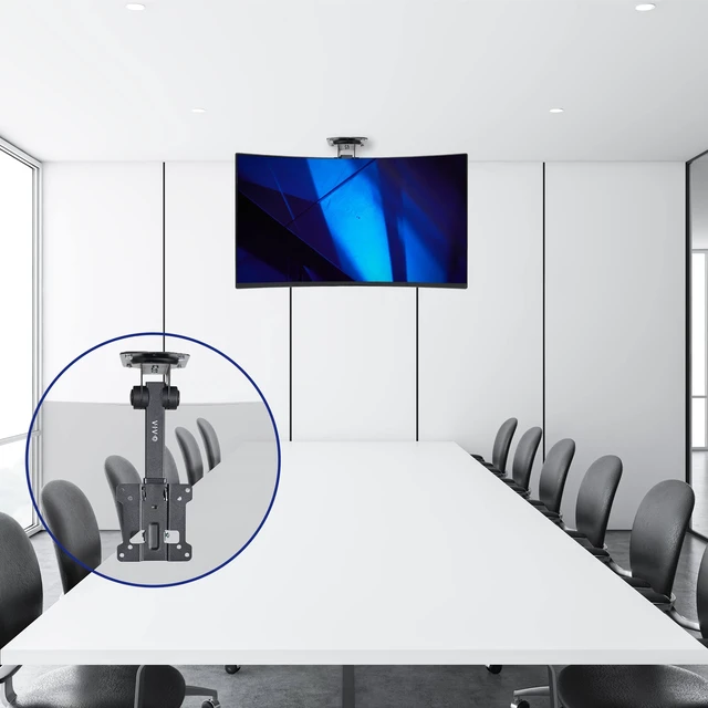 Alt view image 7 of 7 - Black Fold-up Ceiling Mount for 13-27 in Flat Screens, MOUNT-M-FD27 Solid Steel, Manual Folding Ceiling Mount, Tilt Roof, Under Cabinet Mount for LCD TVs and Monitors