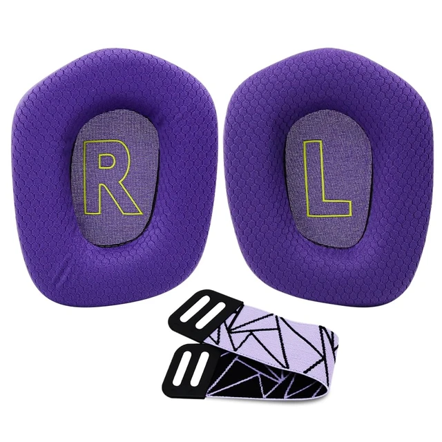 Alt view image 4 of 7 - Replacement Earpads for Logitech G733 G535 G335 Lightspeed Wireless Gaming Headset, Ear Pads Cushions Cover with Comfort Noise Isolation Foam (Purple)
