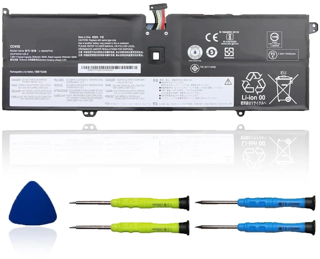 Main image of L18M4PH0 Laptop Battery Compatible with Lenovo Ideapad Yoga C940-14IIL Series Notebook 5B10T11585 5B10W67374 L18C4PH0 5B10T11586 5B10W67180 7.68V 60Wh 7820mAh 4-Cell