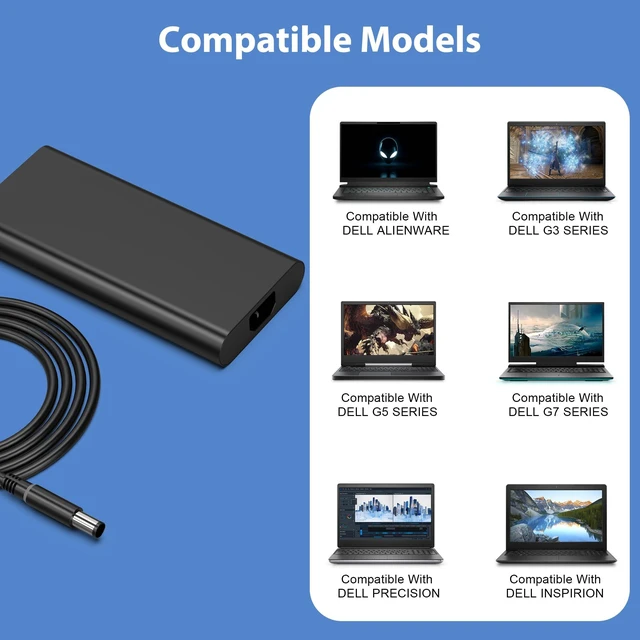 Alt view image 4 of 6 - 240W 180W 7.4mm Tip Laptop Charger Compatible with Dell Alienware 13 15 17 R1 R2 R3 R4 X51 M17 M15 M17X M18X,Dell Precision 17 7710 7730 7670 7780 7770 M6500 M6700 Adapter Power Cord