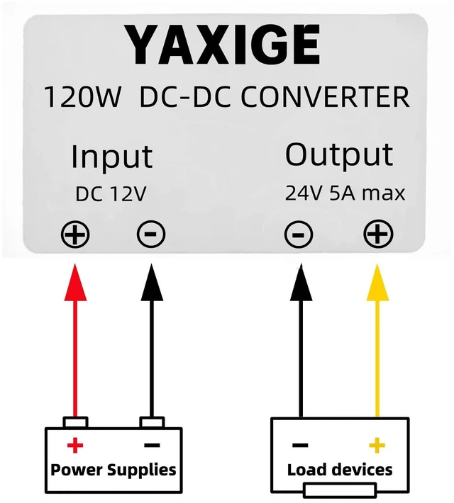 Alt view image 2 of 7 - DC12V to 24V 5A 120W Converter, DC Voltage Regulator Power Converter Boost Converter Module car Power Supply is Applicable to Golf cart, etc