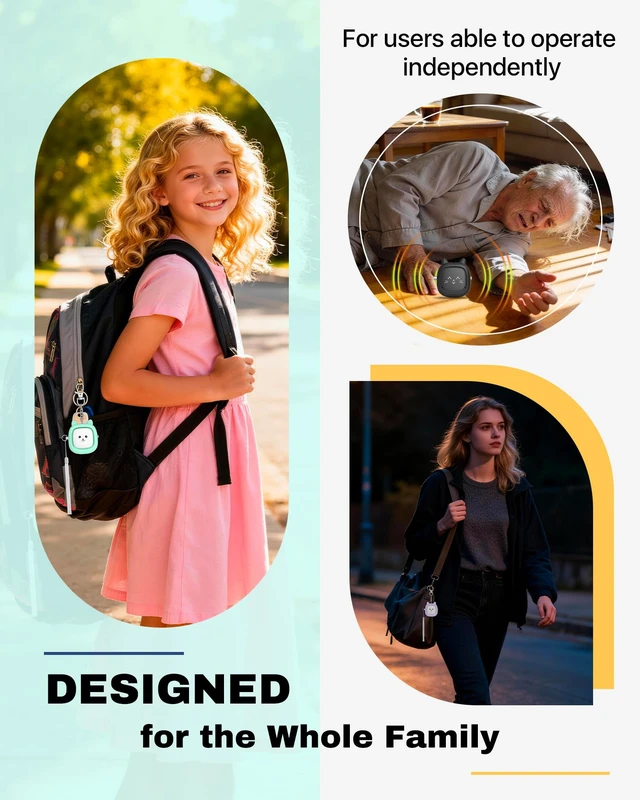 Alt view image 6 of 7 - Personal Safety Alarm, 3 Pack Loud 130dB Siren Emergency Panic Alarm with LED Light, Easy Pull Pin Keychain Self-Defense Security Alarm for Women, Seniors, Kids