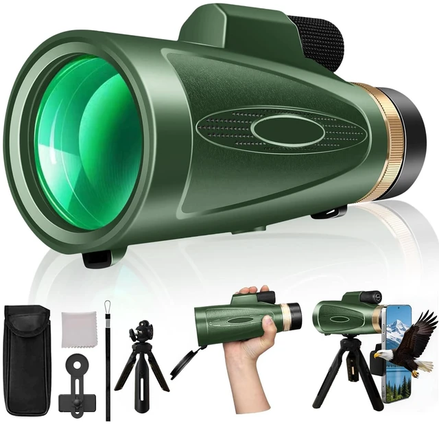 Main image of Monocular Telescope 80X100 HD High Power with Smartphone Adapter Tripod Larger Vision Monoculars for Adults with BAK4 Prism & FMC Lens Suitable for Bird Watching