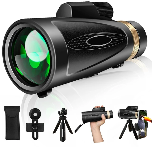 Main image of Monocular Telescope 80X100 HD High Power with Smartphone Adapter Tripod Larger Vision Monoculars for Adults with BAK4 Prism & FMC Lens Suitable for Bird Watching Hiking