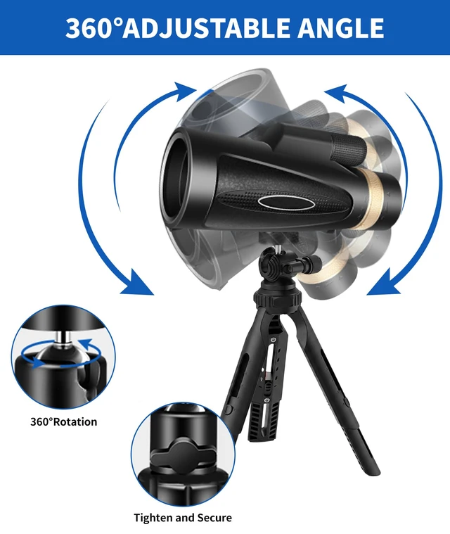 Alt view image 3 of 7 - Monocular Telescope 80X100 HD High Power with Smartphone Adapter Tripod Larger Vision Monoculars for Adults with BAK4 Prism & FMC Lens Suitable for Bird Watching Hiking