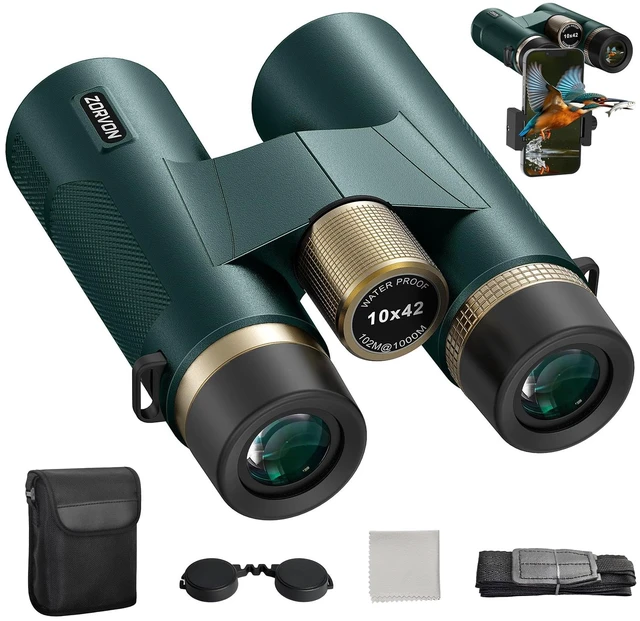 Main image of 10x42 HD Binoculars for Adults, BAK4 Prism for Bird Watching & Cruise High-Powered Optics with 23mm Large Eyepiece, Low-Light Vision, Easy Focus, IPX7 Waterproof for Hunting, Travel