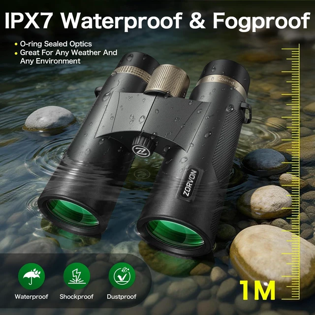 Alt view image 7 of 7 - 10x42 HD Binoculars for Adults, BAK4 Prism for Bird Watching & Cruise High-Powered Optics with 23mm Large Eyepiece, Low-Light Vision, Easy Focus, IPX7 Waterproof for Hunting, Travel