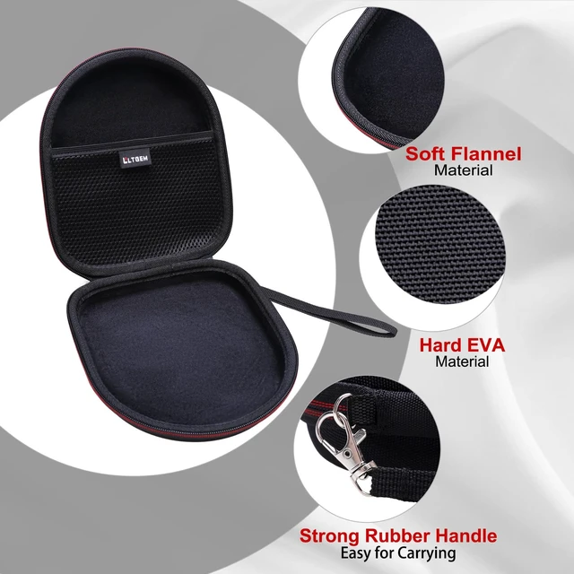 Alt view image 4 of 7 - Case for Sony WH-CH520 Wireless Headphones White Hard Carrying Travel Case for Sony WH-CH520 Wireless Headphones