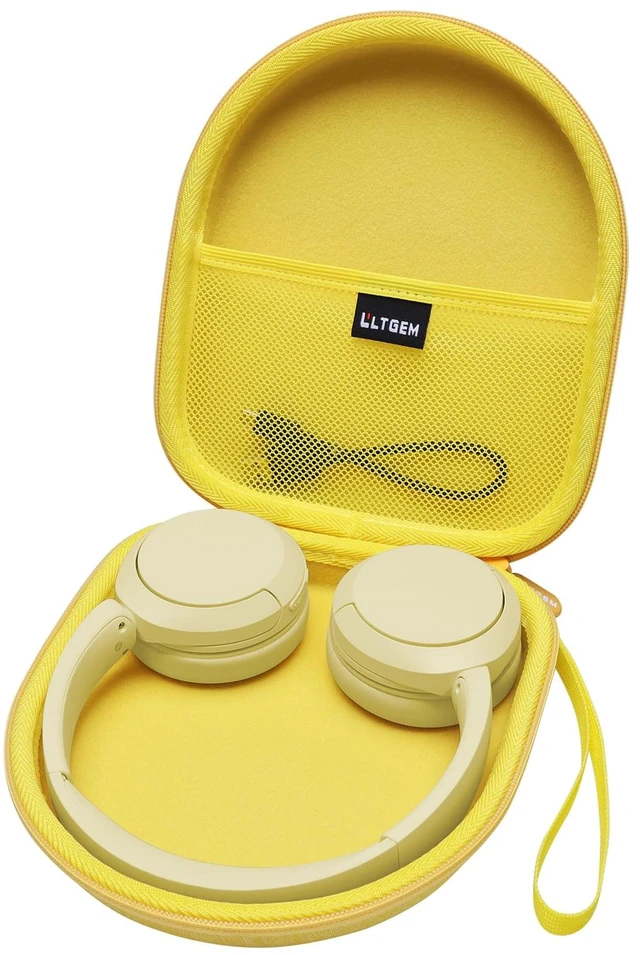 Main image of Case for Sony WH-CH520 Wireless Headphones Yellow Hard Carrying Travel Case for Sony WH-CH520 Wireless Headphones