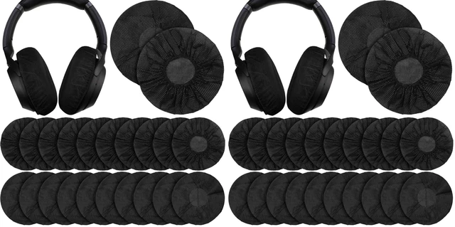 Main image of Disposable Headphone Ear Covers, Black, L-11 cm, 300 Pieces