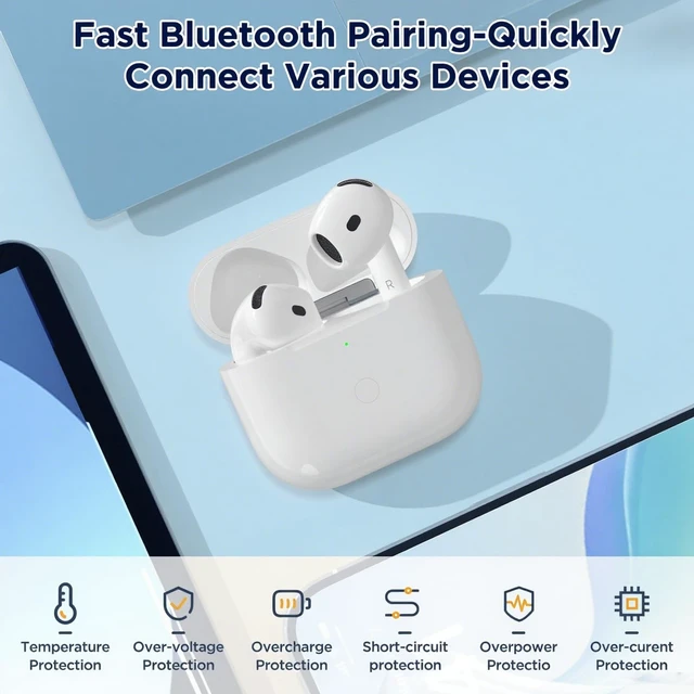 Alt view image 6 of 7 - Replacement Charging Case for AirPods Pro 1/2 (2.3" (4th case)) wireless charging case for AirPods 4th generation, replacement charging case, Type-C Charging Port