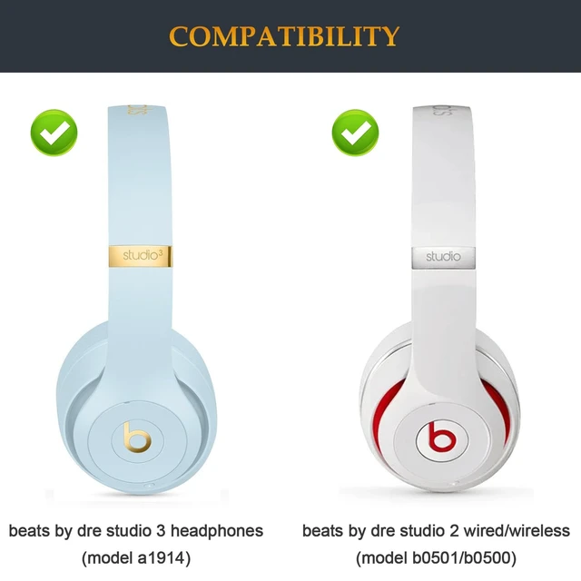 Alt view image 2 of 6 - Beat Headband Replacement Studio 3 Parts as Same as Stock Arch Band Repair Kit Compatible with Beats by Dre Studio 3/A1914 and Studio 2 Wired/Wireless (B0500/B0501) Over-Ear Headphones (Crystal Blue)