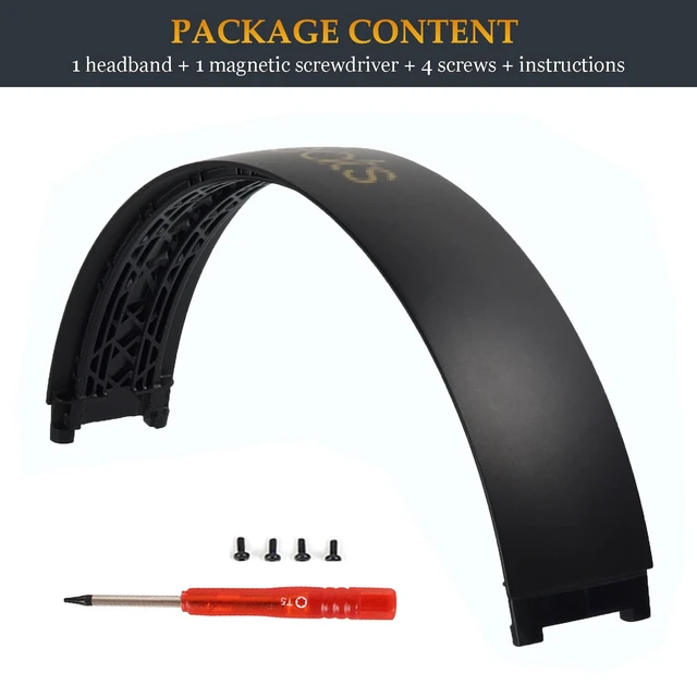 Alt view image 6 of 6 - Studio 3 Headband Replacement Parts Same as Stock Arch Band Repair Kit Compatible with Beats by Dre Studio 3 (A1914) and Studio 2 Wired/Wireless (B0500/B0501) Over-Ear Headphones (Midnight Black)