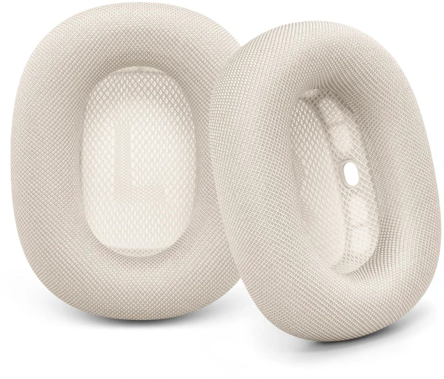 Main image of Ear Cushions for AirPods Max 1 & 2 Headphones, Mesh Ear Pads Replacement With Strong Magnet Silicone Foam for Apple Over-Ear Headset Upgraded Ear Cups (Starlight)