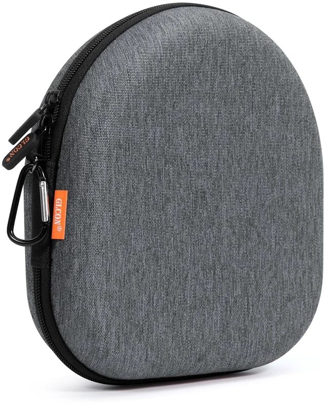 Main image of Universal Headphone Case 8.1x7.5x2.0, Hard Shell Travel Pouch Bag Upgraded Shockproof, Fits JBL/Sony/Bose/Soundcore, Double Zipper, Mesh Pocket, Carabiner