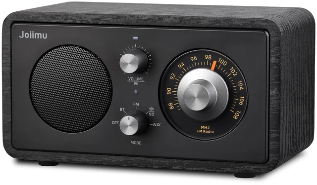 Main image of Vintage Radio Bluetooth Speaker for Home Office Kitchen Desk Decor Excellent Sound, Good Reception, Compact size, Built in White Noise, Built in 2600mah Rechargeable Battery
