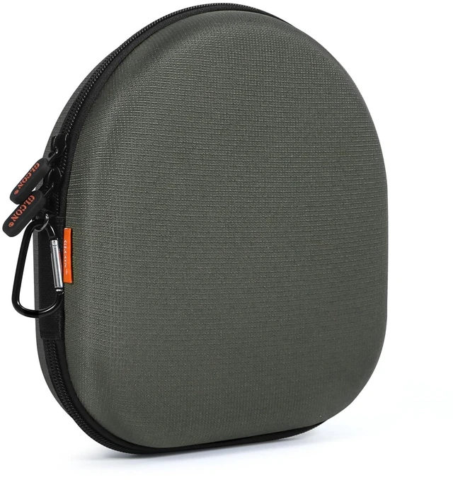 Main image of Hard Shell Headphone Travel Case, Compact Carrying Pouch with Clip Upgraded Double Zipper, Fits JBL/Sony/Bose/Soundcore, Shockproof EVA, Mesh Pocket, 8.1x7.5x2.0"