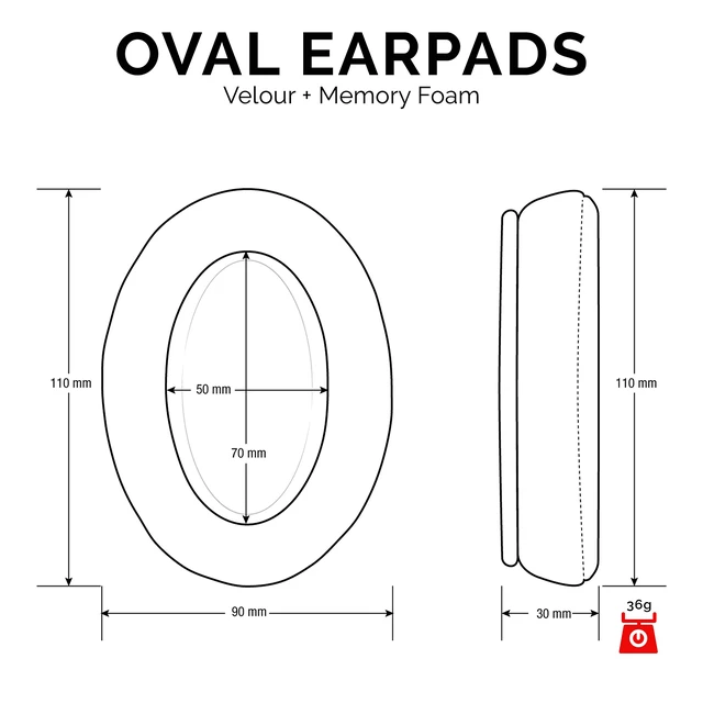 Alt view image 3 of 7 - Velor Replacement Ear Pads for HyperX Cloud & Alpha, ATH M50X, Steelseries Arctis, Logitech G Pro & More Headphones, Soft Velour, Memory Foam & Long Lasting Earpads by - Red
