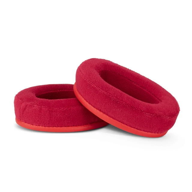 Alt view image 6 of 7 - Velor Replacement Ear Pads for HyperX Cloud & Alpha, ATH M50X, Steelseries Arctis, Logitech G Pro & More Headphones, Soft Velour, Memory Foam & Long Lasting Earpads by - Red
