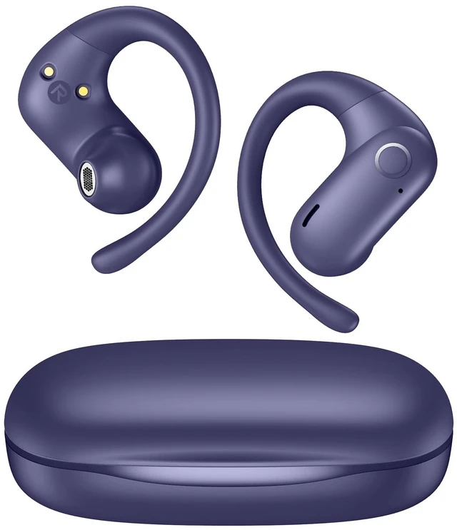 Main image of Open Ear Buds Wireless Earbuds 5.4 Bluetooth Headphones Deep Bass Sound,smart Touch Control,60Hrs Playtime Earphone with Earhooks for Running, Meeting, Workout-Blue
