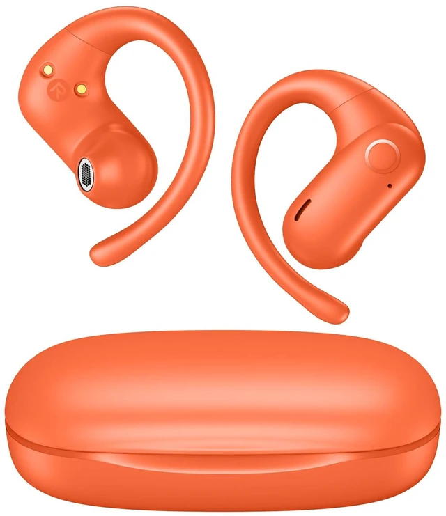 Main image of Open Ear Buds Wireless Earbuds 5.4 Bluetooth Headphones Deep Bass Sound,smart Touch Control,60Hrs Playtime Earphone with Earhooks for Running, Meeting, Workout-Orange