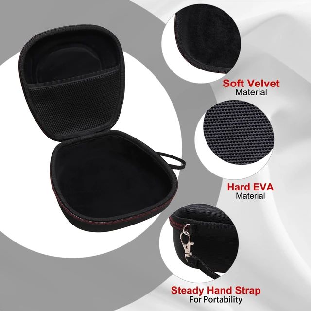Alt view image 5 of 7 - Case for Logitech H390/H391/Zone 301/H111/H570e Wired Headset Black Hard Carrying Travel Wired Headset Case for Logitech H390/H391/Zone 301/H111/H570e & JIAMQISHI/Poly Blackwire 3220/AOC