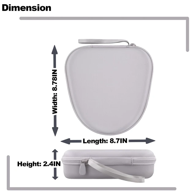 Alt view image 6 of 7 - Hard Case for JBL Tune 720BT 520BT 770NC 670NC 510BT, White Travel Case Compatible with JBL Live 770NC 780NC 680NC 670NC Headphones. Hard EVA Shell with Soft Velvet Lining. Case Only
