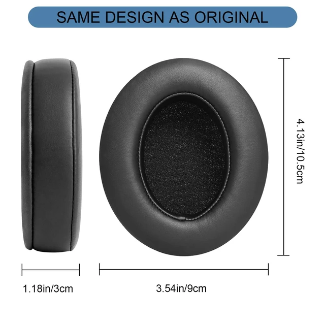 Alt view image 6 of 7 - Replacement Earpads for HyperX Cloud/Alpha, Audio Technica M50X/M40X -Black Ear Pads Also for Turtle Beach Stealth, Sony MDR-7506 Series & More, Cushions with Softer Protein Leather, Memory Foam