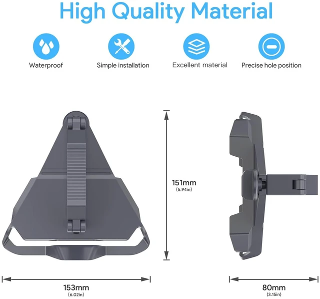 Alt view image 2 of 7 - ® Aluminum Roof Rack Mount for Starlink Mini/ Mini X, 0.47"-1.89" Fits Starlink Mini, 0.47"-1.89" Roof Racks (No Round Bars), 500lb Capacity, Anti-Rust Aluminum, Ideal For RV & Van Mobility