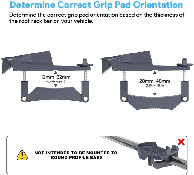 Alt view image 4 of 7 - ® Aluminum Roof Rack Mount for Starlink Mini/ Mini X, 0.47"-1.89" Fits Starlink Mini, 0.47"-1.89" Roof Racks (No Round Bars), 500lb Capacity, Anti-Rust Aluminum, Ideal For RV & Van Mobility