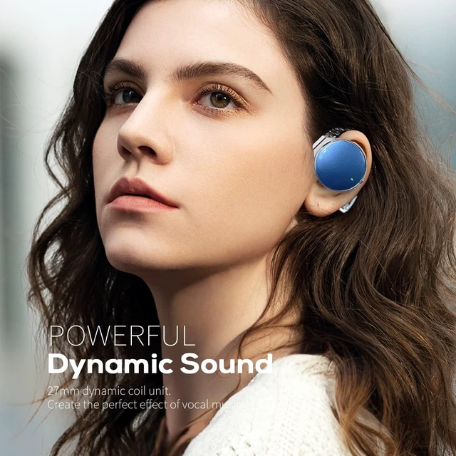 Alt view image 6 of 6 - Open Ear Headphones Wireless, 52Hrs Playtime, with Hook Bluetooth Headset Lightweight Earphones, Clip-On Ear Design, Dual Device Pairing, for Workouts