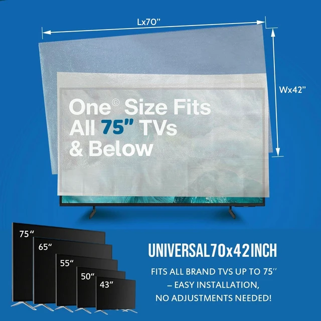 Alt view image 2 of 7 - Foam Flat Screen TV Cover and Bubble TV Protective Cover, Fits Up to 75" TV 70"W X 42"H, 1×Foam and 1×Bubble, Flat Screen TV Protection Bubble Wrap for TV Moving, Storing, Packing or Home Renovation