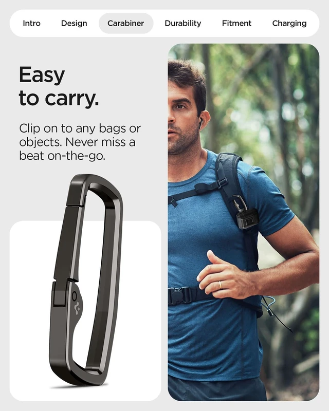 Alt view image 5 of 7 - Lock Fit Designed for Google Pixel Buds 2a Case (2025) with Lock Secure Locking Clip, TPU & PC Dual-Layer, Drop Protection, Included Carabiner - Matte Black
