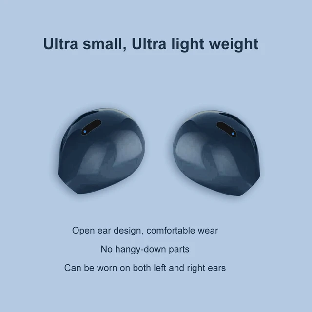 Alt view image 3 of 7 - Invisible Mini Wireless Bluetooth Earbuds, Small Semi in-Ear Earbuds for Work & Daily Use, Touch Control, Lightweight for Music & Audiobooks