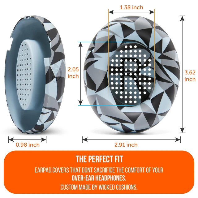 Alt view image 6 of 7 - SweatZ QC Ultra - Patented Covers for Bose QuietComfort Ultra Gen 1 & 2 Made by Wicked Cushions Made with Premium Silicone, Sweatproof & Washable Geo Grey