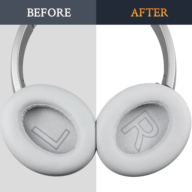 Alt view image 5 of 7 - Ear Pads Cushions Replacement for Anker Soundcore Life 2 (Not fit Life 2 Neo)/Q20/Q20+/Q20I/Q20BT Headphones, Ear Pads with Softer Protein Leather, Noise Isolation Foam - Grey