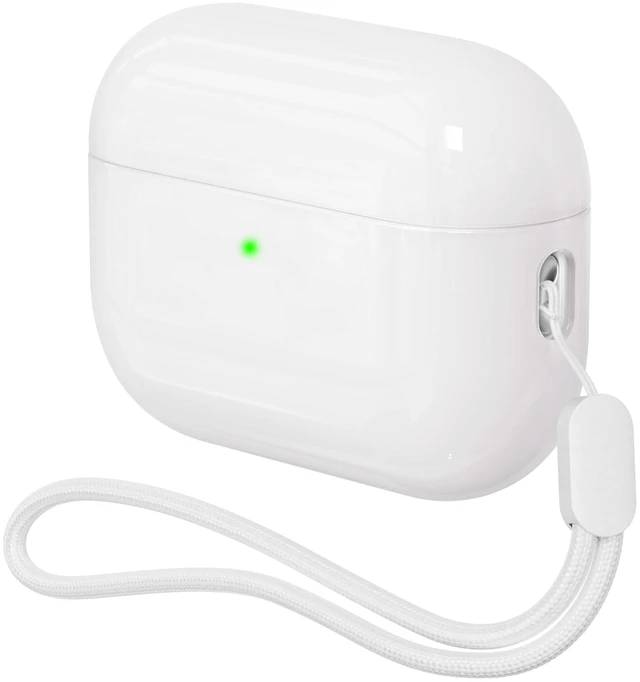 Main image of Case for AirPods Pro 2 Never-Sretch-Out Shock-Proof Protective Semi Hard Silicone Case Compatible with Apple Airpods Pro 2nd Generation (White)