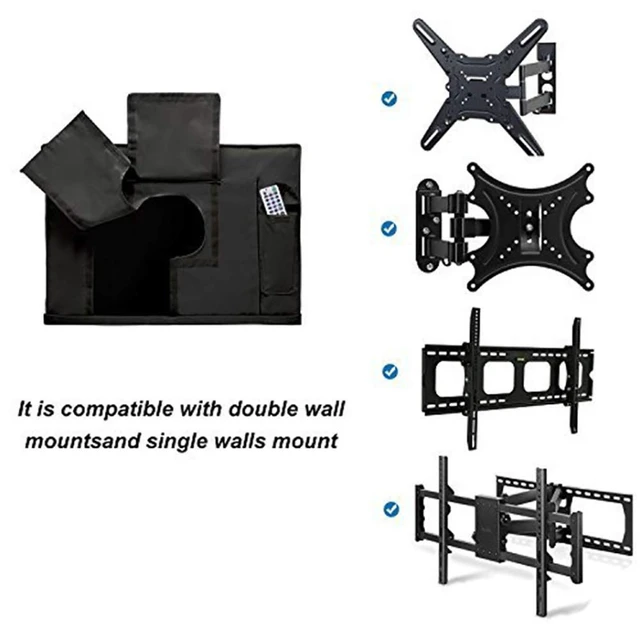 Alt view image 3 of 7 - Outdoor TV Cover 40" - 43" - with Bottom Cover - 600D Water-Resistant and Dust-Resistant Material- Fits Your TV Better