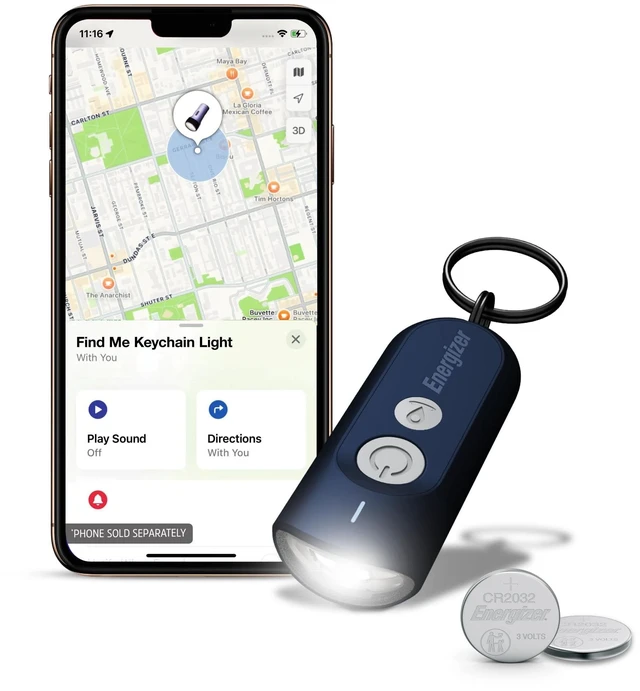 Main image of Find Me Keychain Light, Apple Find My Bluetooth Tracker, Blue Find keys fast, key finders & trackers with LED light, Apple Find My, key chain flashlight, ABS plastic