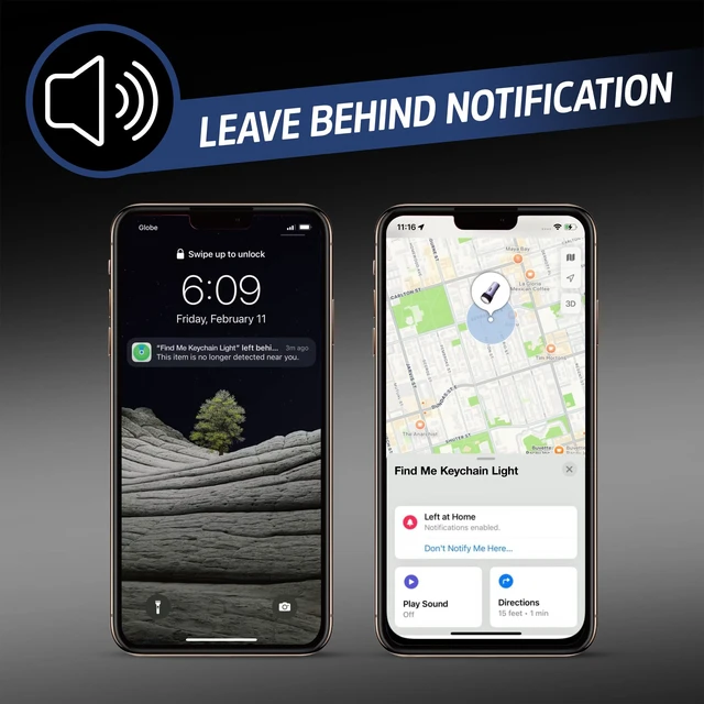 Alt view image 6 of 7 - Find Me Keychain Light, Apple Find My Bluetooth Tracker, Blue Find keys fast, key finders & trackers with LED light, Apple Find My, key chain flashlight, ABS plastic