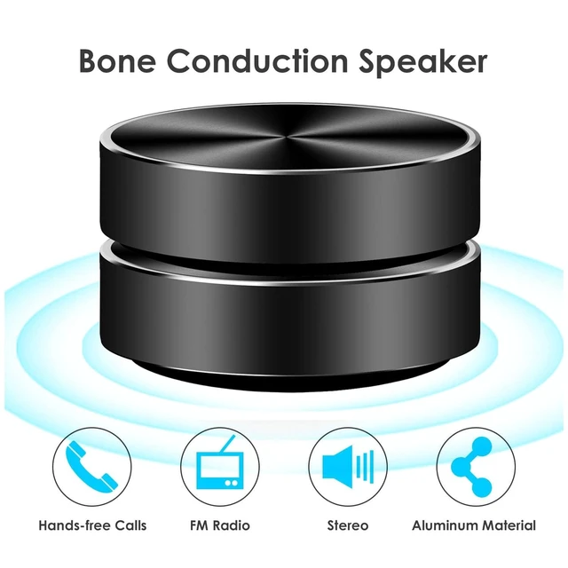 Alt view image 2 of 6 - 2pcs Bone Conduction Speakers Bluetooth Portable Mini Wireless Speaker Stereo Bass Sound Creative Portable Speakers Music Player for Home,Outdoor,Travel