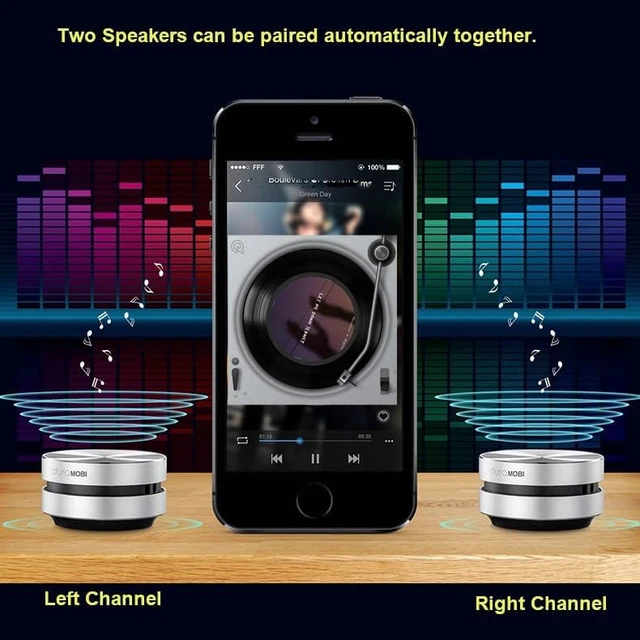 Alt view image 4 of 6 - 2pcs Bone Conduction Speakers Bluetooth Portable Mini Wireless Speaker Stereo Bass Sound Creative Portable Speakers Music Player for Home,Outdoor,Travel