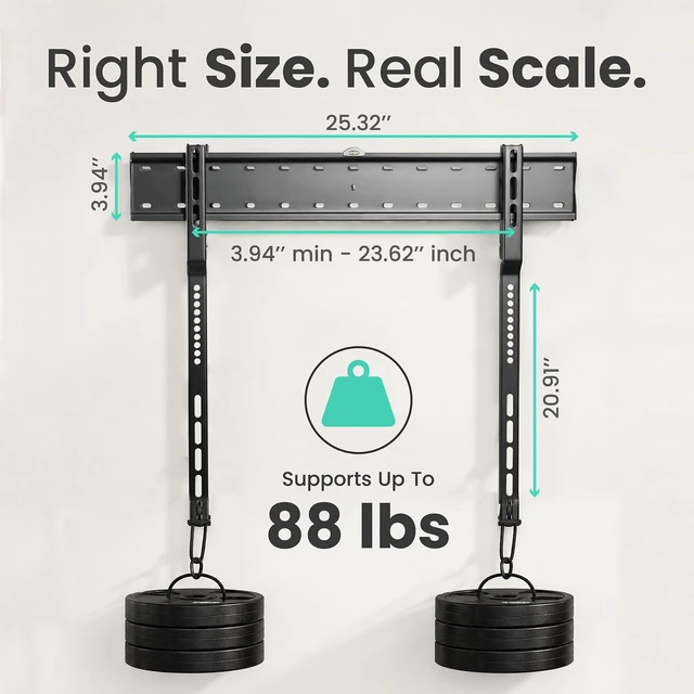 Alt view image 4 of 7 - Ultra Slim TV Wall Mount for 43-80" OLED TVs, Pack of 1 Micro Gap 0.7" Low Profile Flush TV Mount, Cable Management, MAX VESA 600x300, Holds Upto 88 lbs, Mounting Hardware