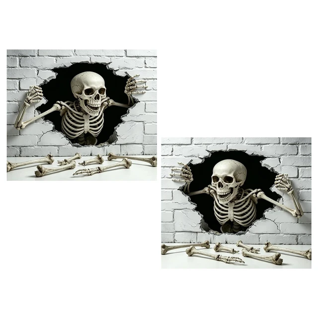 Alt view image 4 of 6 - 2pack 7x8 ft Halloween Garage Door Cover for one-car Garage Halloween Garage Door Decorations 8x7 ft Banner Backdrop, Easy Installation, for Home Outdoor Indoor Spooky Party Wall