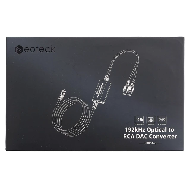 Alt view image 2 of 7 - Optical to RCA Cable DAC Converter with Built-in Audio Amplifier Chipset 192kHz SPDIF to RCA Digital to Analog Converter for HDTV Blue-ray PS4 etc.-Female Output