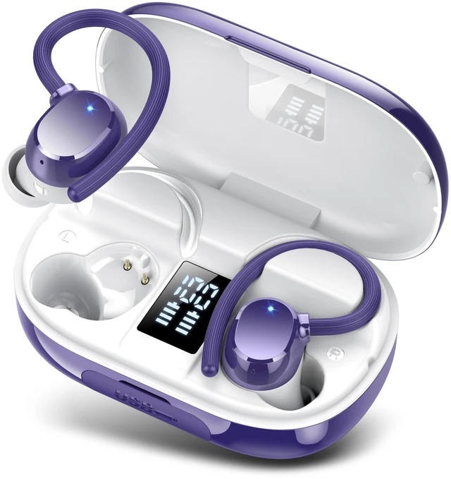 Main image of Wireless Bluetooth Earbuds Sport 128H Playtime Bluetooth 5.3 Headphones with LED Display Powerful Bass Over Ear Earphones with Earhooks IP7 Waterproof