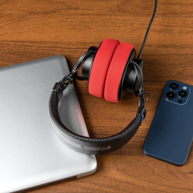 Alt view image 3 of 7 - Freeze 7506 - Cooling Gel Earpads for Sony MDR-7506 & MDR-CD900ST Made by Wicked Cushions Also fits MDR-V6, Breathable Comfort, Enhanced Isolation & Durability Red